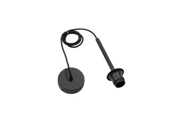 Artdelight Tube - hanglamp met strijkijzersnoer - Ø 10 x 150 cm - zwart