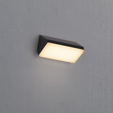 Nova Luce Zenon - buiten wandverlichting - 18 x 9 x 7,5 cm - 10W LED incl. - IP65 - donker antraciet