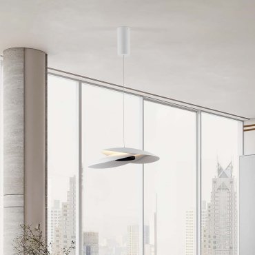 Nova Luce Olea - hanglamp - Ø 48 x 180 cm - 22W dimbare LED incl. - zandwit