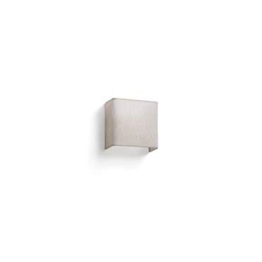 Faro Otton square - wandlamp - 10,8 x 20 x 20,5 cm - lichte jute