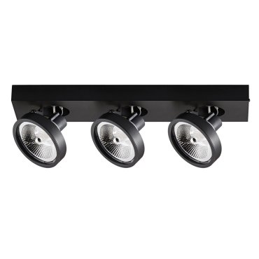 VK Lighting Kylos - opbouwspot 3L - 50,5 x 12 x 12,9 cm - zwart