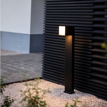 Lutec Cuba - tuinpaal - 23,7 x 11 x 75 cm - 12,2W LED incl. - IP54 - zwart