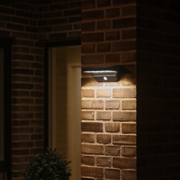 Nordlux Agena Solar - buiten wandverlichting op zonne-energie- 22 x 9 x 12,7 cm - 5W LED incl. - IP44 - zwart