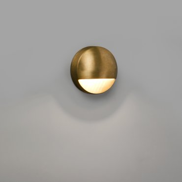 Faro Drak - wandverlichting - Ø 9 x 4,5 cm - 6W LED incl. - IP44 - messing