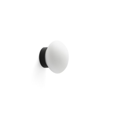 Faro Nubo 120 - wandlamp - Ø 12 x 9 cm - 7,8W LED incl. - IP44 - mat zwart en wit
