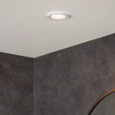 Lucide Ziva - inbouwspot - Ø 84 mm, Ø 75 mm inbouwmaat - IP44 - wit