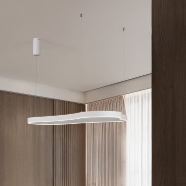 Nova Luce Dussa - hanglamp - 66 x 150 x 120 cm - 61W dimbare LED incl. - zandwit