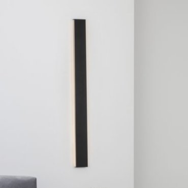 Nova Luce Seline - wandlamp - 7,5 x 2,7 x 90 cm - 36W LED incl. - IP44 - zandzwart