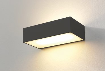 Artdelight Eindhoven150 - wandlamp - 18,2 x 10 x 5 cm - 2 x 8W dimbare LED incl. - IP54 - zwart