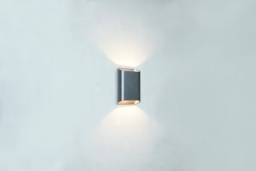 Artdelight Diaz Small - wandverlichting - 4 x 10 x 15 cm - 2 x 3W LED incl. - IP54 - geborsteld metaal