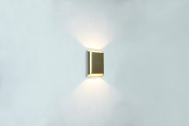 Artdelight Diaz Small - wandverlichting - 4 x 10 x 15 cm - 2 x 3W LED incl. - IP54 - geborsteld goud