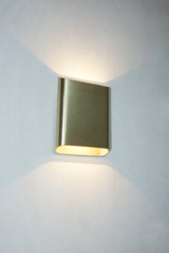 Artdelight Diaz Large - wandverlichting - 4 x 14,5 x 20 cm - 2 x 6W LED incl. - IP65 - geborsteld goud