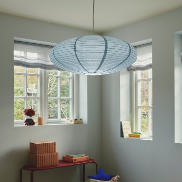 Nordlux Villo - papieren lampenkap zonder pendel - Ø 60 x 24 cm - blauw