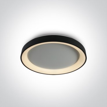 ONE Light LED Decorative Plafo - plafondverlichting - Ø 37,5 x 5,7 cm - 30W dimbare LED incl. - zwart