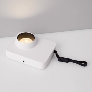 Nova Luce Kedros - oplaadbare tafellamp -  14 x 11 x 5 cm - 3W dimbare LED incl. - wit