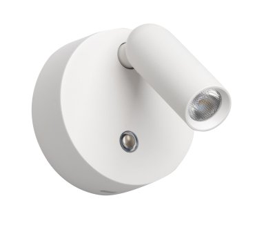 ETH Wispo - wandlamp - oplaadbaar via USB-kabel - Ø 9,5 x 3 cm - 3W dimbare LED incl. - wit