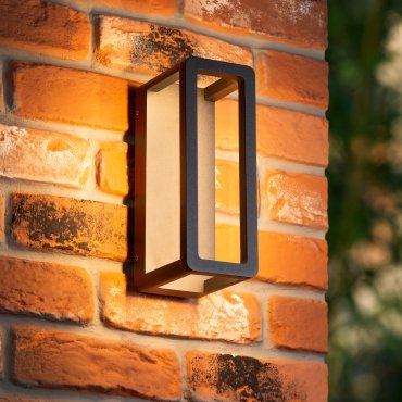 Lucide Narvik - wandlamp - 12,5 x 8,6 x 23 cm - 9,2W LED incl. - IP65 - zwart
