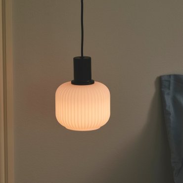 Nordlux Milford - hanglamp - Ø 15 x 228,8 cm - zwart met wit