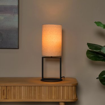 Lucide Herman - tafellamp - Ø 20 x 50 cm - beige
