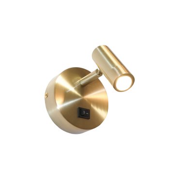 Artdelight Simply - wandlamp met schakelaar - 11,5 x 8 x 10 cm - 3W LED incl. - mat goud