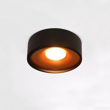 Artdelight Orlando - plafondverlichting - Ø 14 x 5 cm - 10W dimbare LED incl. - zwart en goud