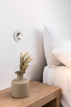 Faro Pukkie - inbouw wandlamp - Ø150 x 47,8 mm , inbouwmaat Ø 79 mm - 3W LED incl. - wit