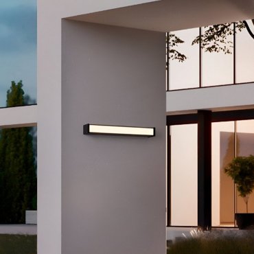 Nova Luce Nova - buiten wandverlichting - 50 x 9 x 6,5 cm - 21W LED incl. - IP65 - donker antraciet