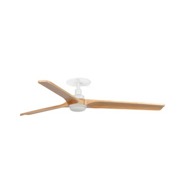 Faro Heywood L - plafondventilator met licht en inbouwrozet - Ø 132 cm - mat wit en den