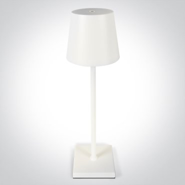 ONE Light Portable Trendy Light - oplaadbare tafellamp - Ø 11 x 38 cm - 3,5W dimbare LED incl. - RGB - IP54 - wit