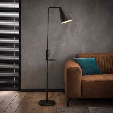 SHOWROOMMODEL - Vico USB - vloerlamp - 160 cm - houtskool