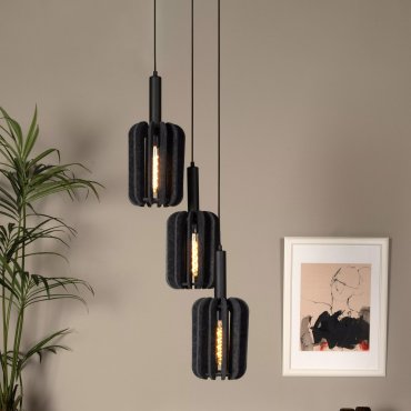 Lucide Rafal - hanglamp - Ø 50 x 183 cm - grijs