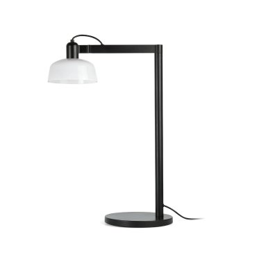 Faro Tatawin - tafellamp - 25 x 45,4 x 57,5 cm - zwart en melkglas