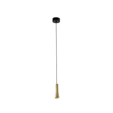 Faro Nina - hanglamp -  Ø 4 x 13 cm - 4W LED incl. - satijn goud