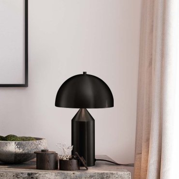 Nova Luce Bolt - tafellamp - Ø 25 x 41 cm - mat zwart