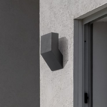 Nova Luce Brigitta - buiten wandverlichting - 12 x 20,8 x 8,3 cm - 6W LED incl. - IP65 - zandzwart