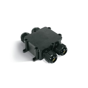 ONE Light - waterdichte kabeldoos 2 in / 2 uit - IP67 - zwart