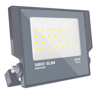 Century Italia Sirio Slim - verstraler - 16 x 2,9 x 14,7 cm - 20W LED incl. - IP66 - grijs