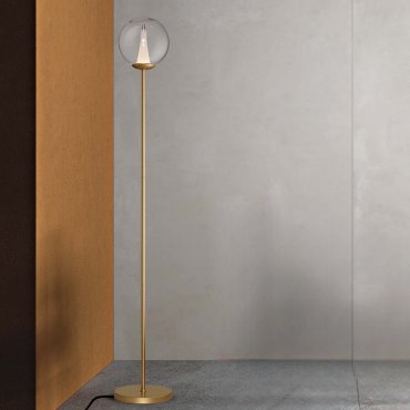 Nova Luce Galeo - vloerlamp - Ø 22 x 162 cm - 7W dimbare LED incl. - zandgoud