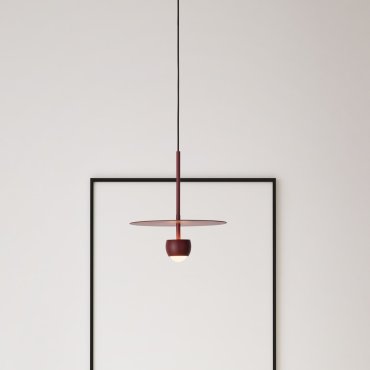 Nova Luce Edem - hanglamp - Ø 30 x 217 cm - 8W LED incl. - rood
