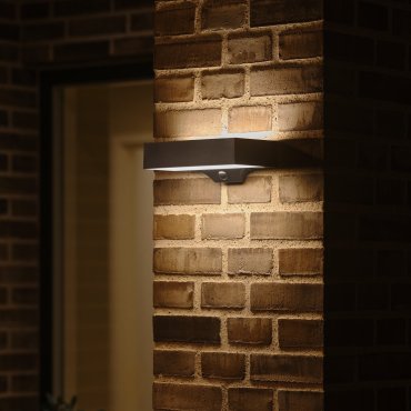 Nordlux Monay Square Solar - buiten wandverlichting - 22 x 7,4 x 13,3 cm - 5W LED incl. - IP44 - zwart