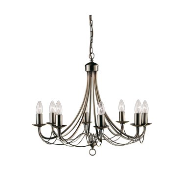 Searchlight Maypole - luster - Ø 60 x 100 cm - antiek messing