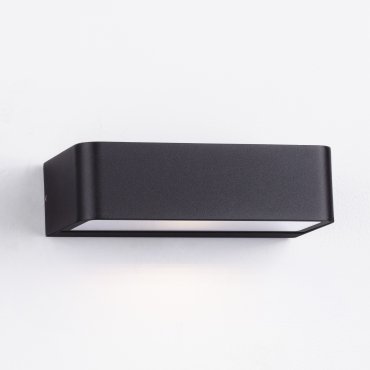 Nova Luce Videno - buiten wandverlichting op zonne-energie - 20 x 5,5 x 10,3 cm - 2W LED incl. - IP65 - donker antraciet