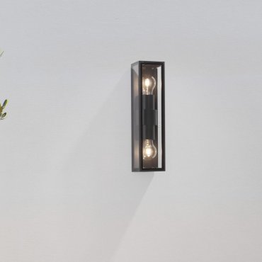 Nova Luce Regina - buiten wandverlichting - 8,6 x 25,8 x 9 cm - IP65 - donker antraciet