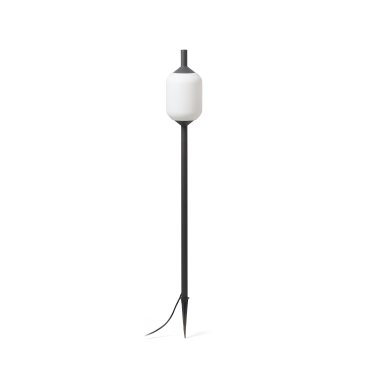 Faro Saigon - grondspot op piek met stekker - Ø 17 x 137 cm - IP65 - mat wit