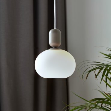 Nordlux Notti - hanglamp - Ø 20 x 223,8 cm - grijs en wit
