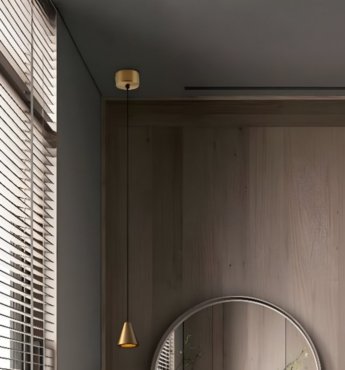 Nova Luce Irmos - hanglamp - Ø 6 x 191 cm - 5W LED incl. - mat goud