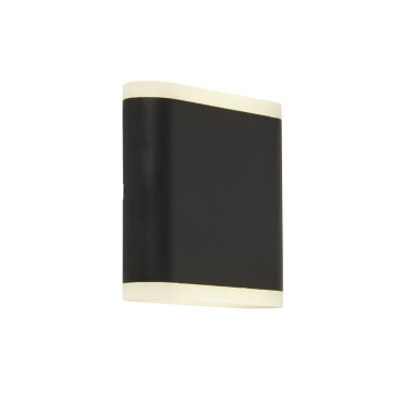 Searchlight Amble - buiten wandverlichting - 11,5 x 11 cm - 8W LED incl. - IP44 - zwart