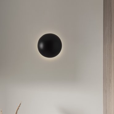 Nova Luce Iona - wandlamp - Ø 12,5 x 5 cm - 3W LED incl. - zandzwart