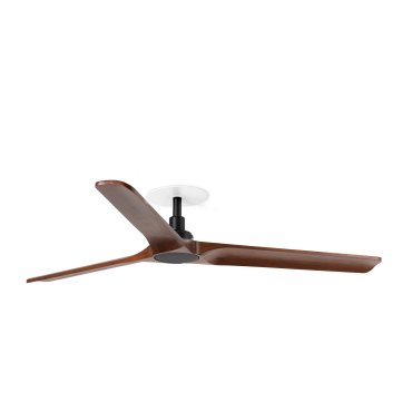Faro Heywood L - plafondventilator met inbouwrozet - Ø 132 cm - mat zwart en donker walnoot