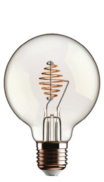 Daylight Italia Spiral Beauty LED lamp - Ø 12,5 x 17,8 cm - E27 - 4,5W dimbaar - 2700K - transparant
